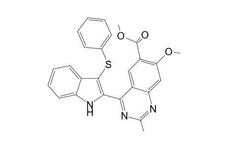 Methyl 2-Methyl-7-methoxy-4-[3'-phenylthioindol-2-yl]quinazoline-6-carboxylate