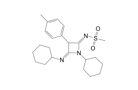 (Z)-N-((E)-1-cyclohexyl-4-(cyclohexylimino)-3-(p-tolyl)azetidin-2-ylidene)methanesulfonamide