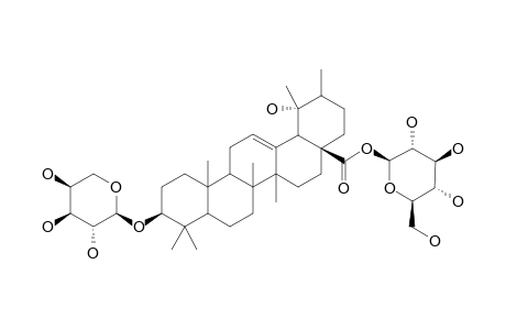 ZIYU-GLYCOSIDE-I;3-O-BETA-D-ARABINOPYRANOSYL-POMOLIC-ACID-28-O-BETA-D-GLUCOPYRANOSYLESTER
