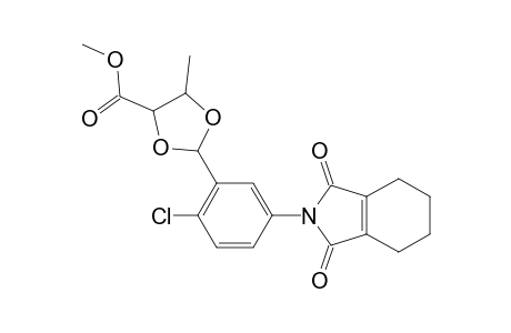 1,3-Dioxolane-4-carboxylic acid, 2-[2-chloro-5-(1,3,4,5,6,7-hexahydro-1,3-dioxo-2H-isoindol-2-yl)phenyl]-5-methyl-, methyl ester