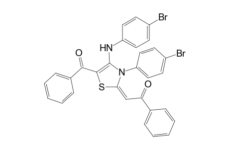 3-(4'-Bromophenyl)-4-[(4'-bromophenyl)amino]-5-benzoyl-2,3-dihydro-2-phenylacylidenethiazole