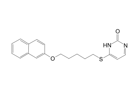 4-([5-(2-Naphthyloxy)pentyl]sulfanyl)-2(1H)-pyrimidinone