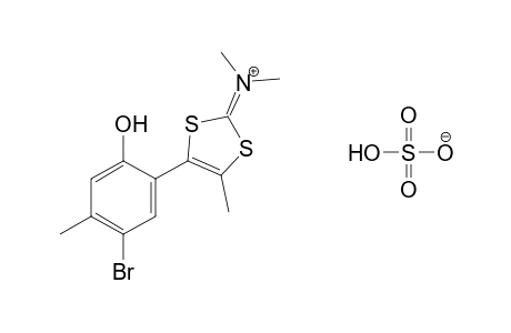[4-(5-bromo-2-hydroxy-p-tolyl)-5-methyl-1,3-dithiol-2-ylidene]dimethylammonium hydrogen sulfate