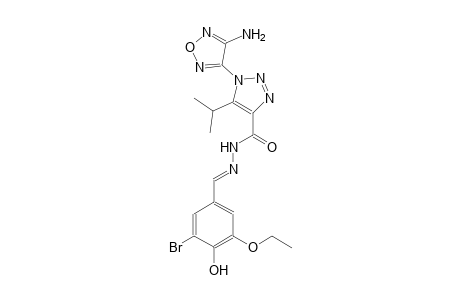 1-(4-amino-1,2,5-oxadiazol-3-yl)-N'-[(E)-(3-bromo-5-ethoxy-4-hydroxyphenyl)methylidene]-5-isopropyl-1H-1,2,3-triazole-4-carbohydrazide