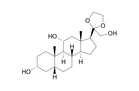3α,11α,21-trihydroxy-5β-pregnan-20-one, cyclic ethylene acetal