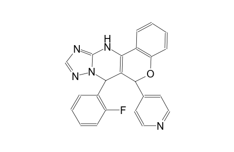 7-(2-fluorophenyl)-6-(4-pyridinyl)-7,12-dihydro-6H-chromeno[4,3-d][1,2,4]triazolo[1,5-a]pyrimidine