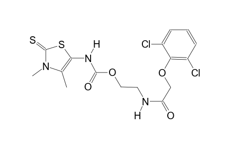 carbamic acid, (2,3-dihydro-3,4-dimethyl-2-thioxo-5-thiazolyl)-, 2-[[(2,6-dichlorophenoxy)acetyl]amino]ethyl ester