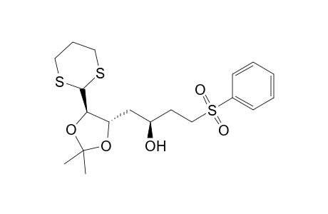 (3S,5S,6R)-6-(1',3'-Dithian-2'-yl)-5,6-(isopropylidenedioxy-1-phenylsulfonyl)hexan-3-ol