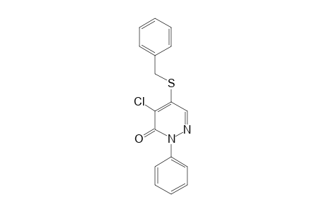 3(2H)-Pyridazinone, 5-(benzylthio)-4-chloro-2-phenyl-
