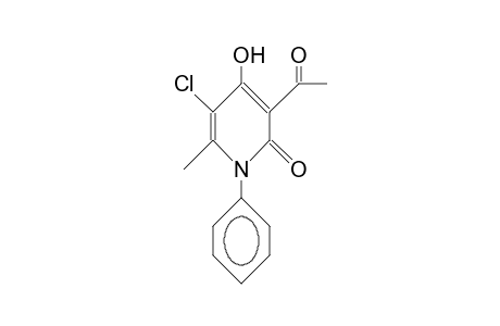 3-Acetyl-5-chloro-6-methyl-1-phenyl-4-hydroxy-2(1H)-pyridone