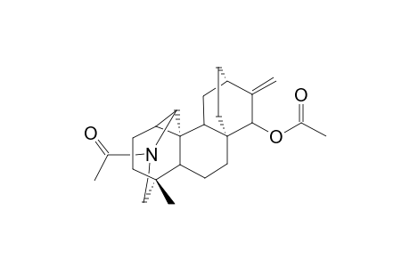 N-ACETYL-15-ACETOXY-1,20-CYCLO-16,17-DIDEHYDRO-4-METHYLATIDANE;MAJOR