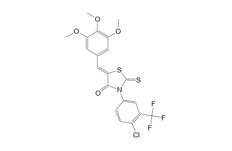 (5Z)-3-[4-chloro-3-(trifluoromethyl)phenyl]-2-thioxo-5-(3,4,5-trimethoxybenzylidene)-1,3-thiazolidin-4-one
