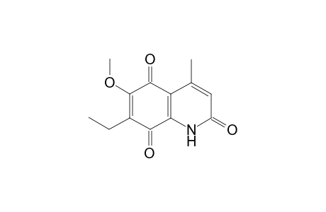 6-Methoxy-7-ethyl-4-methyl-2,5,8(1H)-quinoneone
