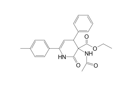 Ethyl 3-acetylamino-3,4-dihydro-4-phenyl-6-(4-methylphenyl)-2(1H)-pyridone-3-carboxylate