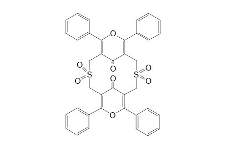 7,9,16,18-Tetraphenyl-2,11-dithia[3.3](3,5)-pyranophan-5,14-dione, 2,2,11,11-tetroxide