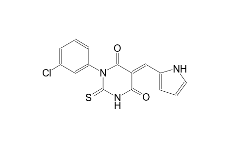 (5E)-1-(3-chlorophenyl)-5-(1H-pyrrol-2-ylmethylene)-2-thioxodihydro-4,6(1H,5H)-pyrimidinedione