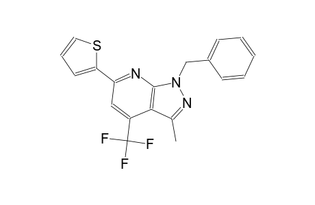 1H-pyrazolo[3,4-b]pyridine, 3-methyl-1-(phenylmethyl)-6-(2-thienyl)-4-(trifluoromethyl)-