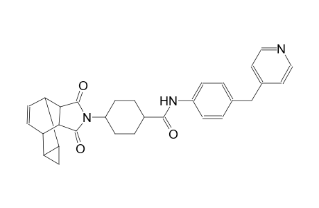 4-(3,5-dioxo-4-azatetracyclo[5.3.2.0~2,6~.0~8,10~]dodec-11-en-4-yl)-N-[4-(4-pyridinylmethyl)phenyl]cyclohexanecarboxamide