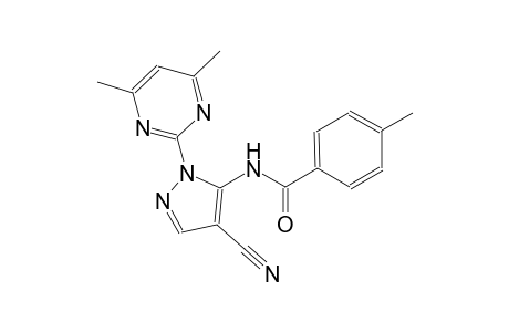 N-[4-cyano-1-(4,6-dimethyl-2-pyrimidinyl)-1H-pyrazol-5-yl]-4-methylbenzamide