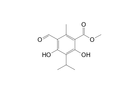 5-formyl-2,4-dihydroxy-3-isopropyl-6-methyl-benzoic acid methyl ester