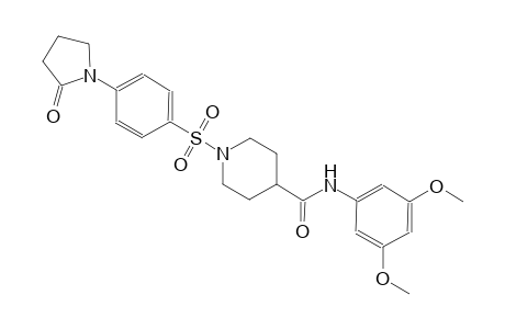 N-(3,5-dimethoxyphenyl)-1-{[4-(2-oxo-1-pyrrolidinyl)phenyl]sulfonyl}-4-piperidinecarboxamide