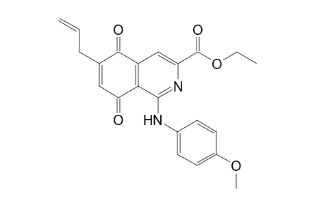 6-Allyl-(4-methoxyphenylamino)-3-(ethoxycarbonyl)-5,8-isoquinolinequinone