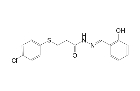 3-[(4-chlorophenyl)sulfanyl]-N'-[(E)-(2-hydroxyphenyl)methylidene]propanohydrazide