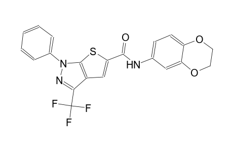 1H-thieno[2,3-c]pyrazole-5-carboxamide, N-(2,3-dihydro-1,4-benzodioxin-6-yl)-1-phenyl-3-(trifluoromethyl)-