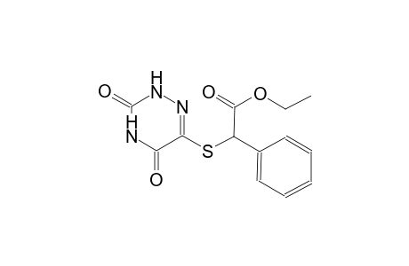 benzeneacetic acid, alpha-[(2,3,4,5-tetrahydro-3,5-dioxo-1,2,4-triazin-6-yl)thio]-, ethyl ester