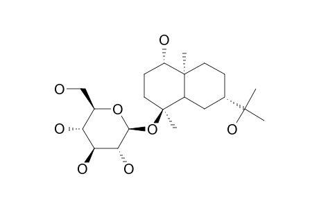 PTERODONTOSIDE-B;1-ALPHA,11-DIHYDROXY-4-BETA-(BETA-D-GLUCOPYRANOSYLOXY)-ENANTIO-EUDESMANE