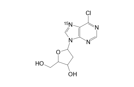 [7-15N]-6-Chloro-9-(2-deoxy-.beta.,D-erythro-pentofuranosyl)purine