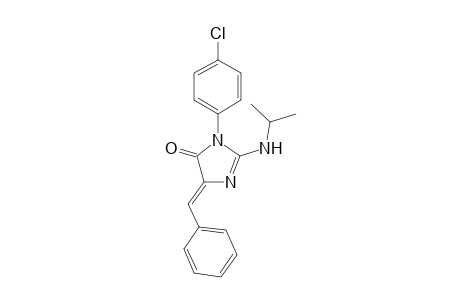 (5Z)-3-(4-chlorophenyl)-5-(phenylmethylene)-2-(propan-2-ylamino)-4-imidazolone