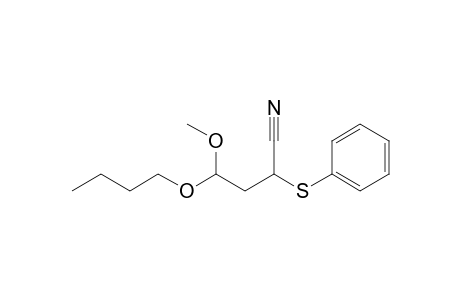 4-Butoxy-4-methoxy-2-phenylthiobutanenitrile
