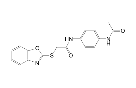 N-[4-(acetylamino)phenyl]-2-(1,3-benzoxazol-2-ylsulfanyl)acetamide
