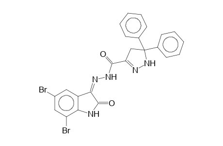 N'-(5,7-dibromo-2-keto-indol-3-yl)-5,5-diphenyl-2-pyrazoline-3-carbohydrazide