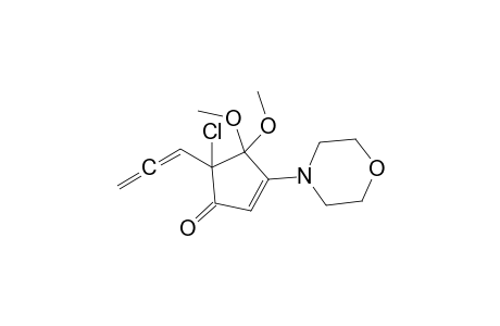 5-Chloranyl-4,4-dimethoxy-3-morpholin-4-yl-5-propa-1,2-dienyl-cyclopent-2-en-1-one