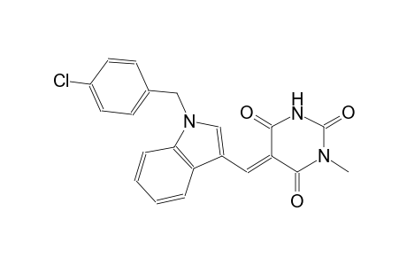 (5E)-5-{[1-(4-chlorobenzyl)-1H-indol-3-yl]methylene}-1-methyl-2,4,6(1H,3H,5H)-pyrimidinetrione