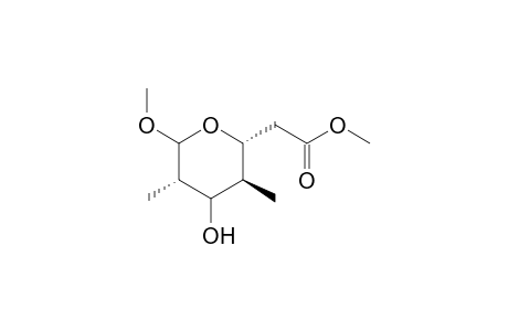 (2R,3S,4S,5S)-4-Hydroxy-6-methoxy-3,5-dimethyltetrahydropyran-2-yl acetic acid methyl ester
