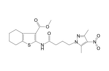 1-Benzothiophene-3-carboxylic acid, 2-[[4-(3,5-dimethyl-4-nitro-1H-pyrazol-1-yl)-1-oxobutyl]amino]-4,5,6,7-tetrahydro-, methyl ester