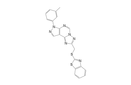 2-[(1,3-benzothiazol-2-ylsulfanyl)methyl]-7-(3-methylphenyl)-7H-pyrazolo[4,3-e][1,2,4]triazolo[1,5-c]pyrimidine