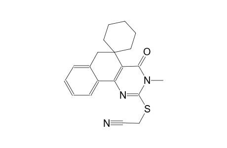 2-((3-methyl-4-oxo-4,6-dihydro-3H-spiro[benzo[h]quinazoline-5,1'-cyclohexan]-2-yl)thio)acetonitrile