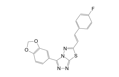 [1,2,4]triazolo[3,4-b][1,3,4]thiadiazole, 3-(1,3-benzodioxol-5-yl)-6-[(E)-2-(4-fluorophenyl)ethenyl]-