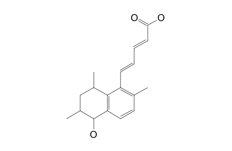AROHYNAPENE-A;(2E,4E)-5-(5-HYDROXY-2,6,8-TRIMETHYL-5,6,7,8-TETRAHYDRONAPHTHALENE)-2,4-PENTADIENOIC-ACID