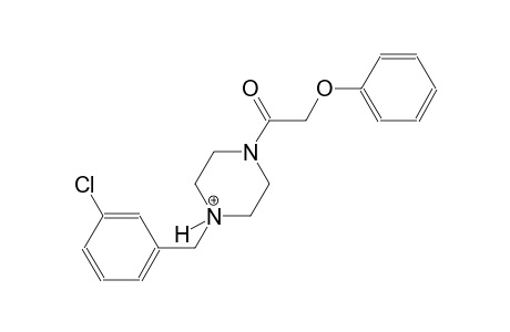 1-(3-chlorobenzyl)-4-(phenoxyacetyl)piperazin-1-ium