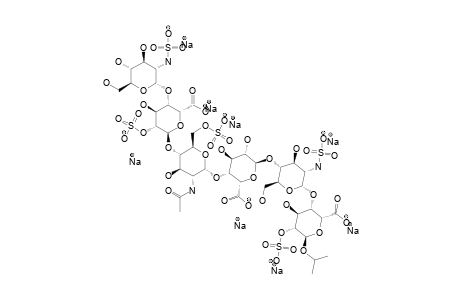 #3;ISOPROPYL-O-(2-DEOXY-2-SULFAMIDE-ALPHA-D-GLUCOPYRANOSYL-(1->4)-O-(2-O-SULFO-ALPHA-L-IDOPYRANOSYLURONIC-ACID-(1->4)-O-(2-ACETAMIDO-2-DEOXY-6-O-SULFO-ALPHA-D