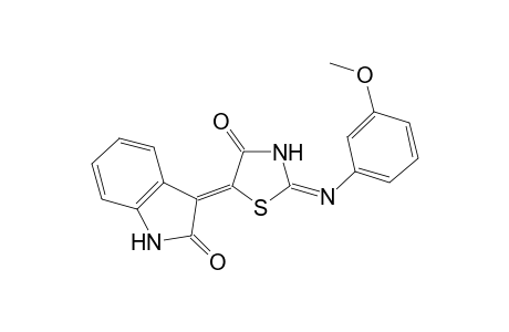 1,3-Dihydroindol-2-one, 3-[2-(3-methoxyphenylimino)-4-oxothiazolidin-5-ylidene]-