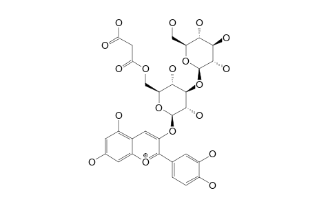 CYANIDIN-3-O-(3''-O-BETA-GLUCOPYRANOSYL-6''-O-MALONYL-BETA-GLUCOPYRANOSIDE)