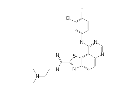 9-(3-CHLORO-4-FLUOROPHENYLAMINO)-N-[2-(DIMETHYLAMINO)-ETHYL]-THIAZOLO-[5,4-F]-QUINAZOLINE-2-CARBOXIMIDAMIDE