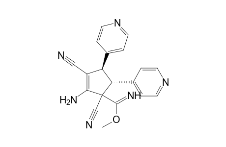 2-Cyclopentene-1-carboximidic acid, 2-amino-1,3-dicyano-4,5-di-4-pyridinyl-, methyl ester