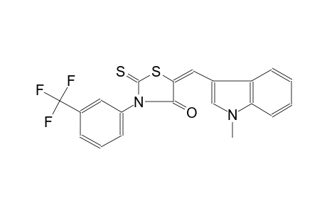 (5E)-5-[(1-methyl-1H-indol-3-yl)methylene]-2-thioxo-3-[3-(trifluoromethyl)phenyl]-1,3-thiazolidin-4-one